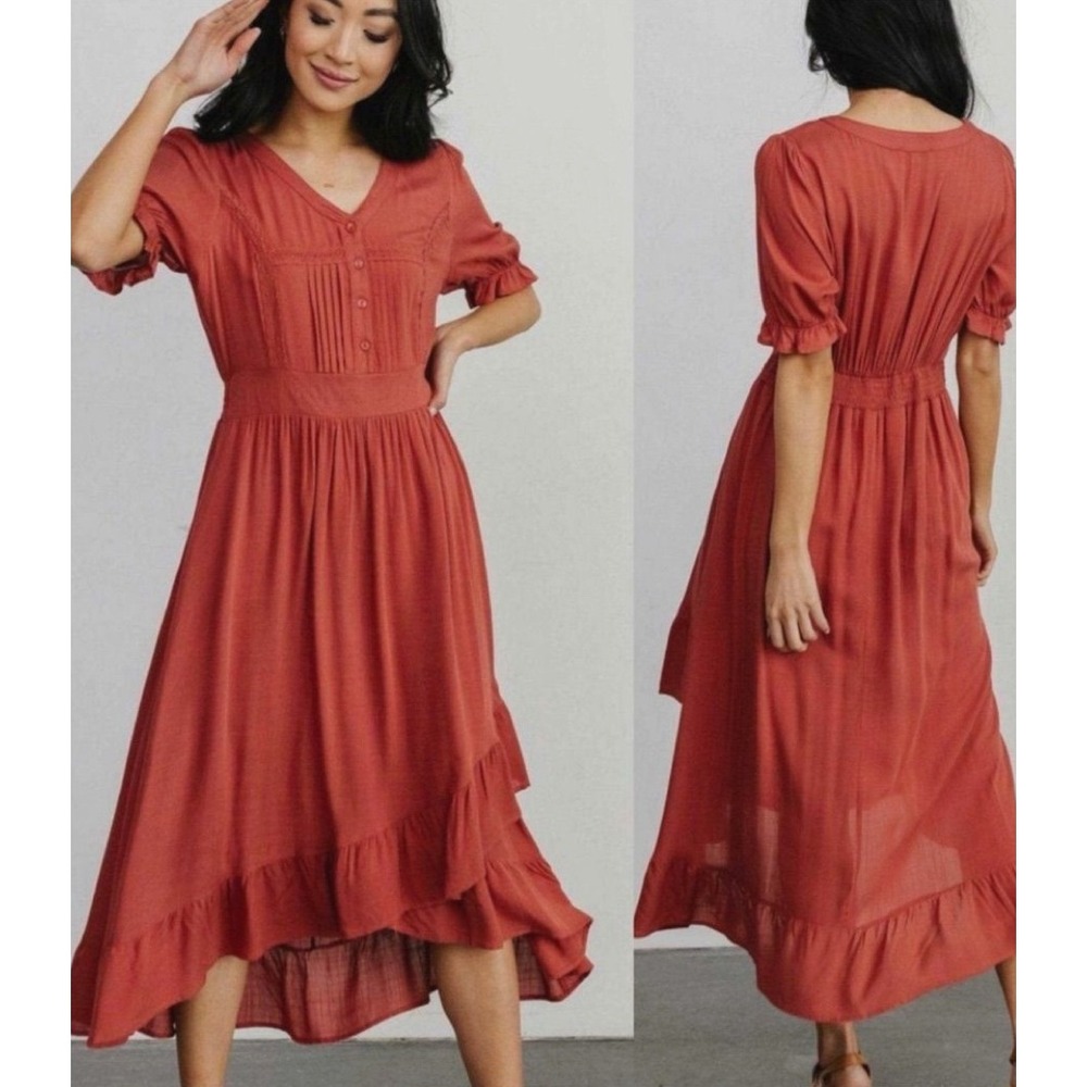 Baltic Born Terracotta High Low Dress